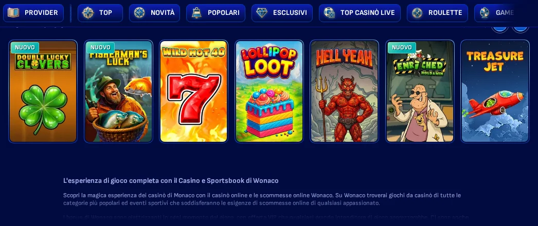 Wonaco casino overview review